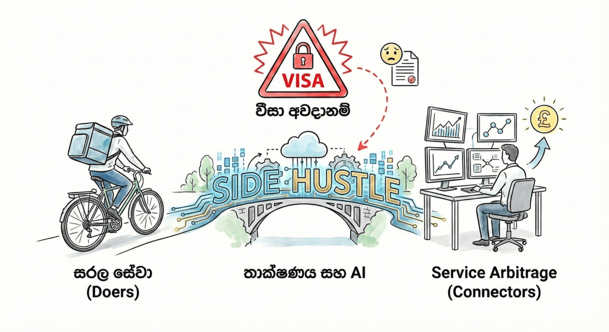 AI side hustles in UK 2026 for Sri Lankan professionals
