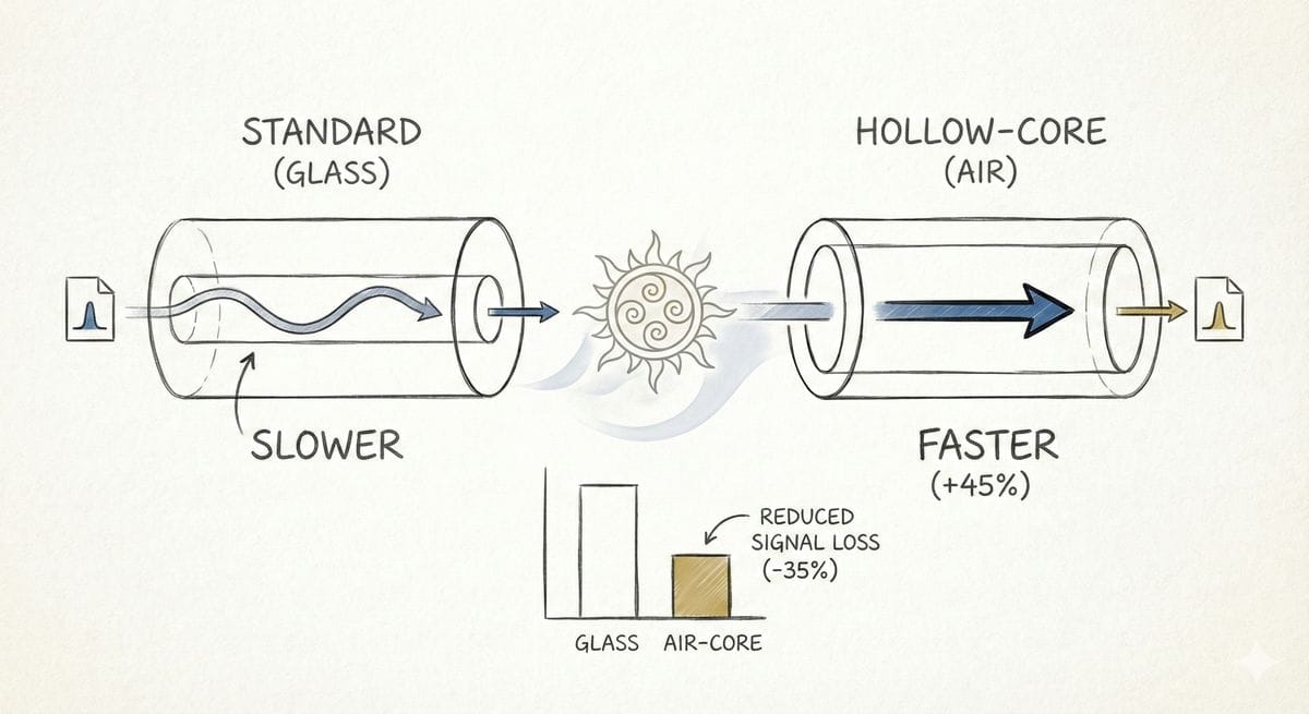 Hollow-Core Optical Fibres තාක්ෂණය සහ අන්තර්ජාල යටිතල පහසුකම්