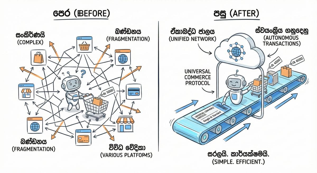 Google AI Universal Commerce Protocol interface with smart shopping features