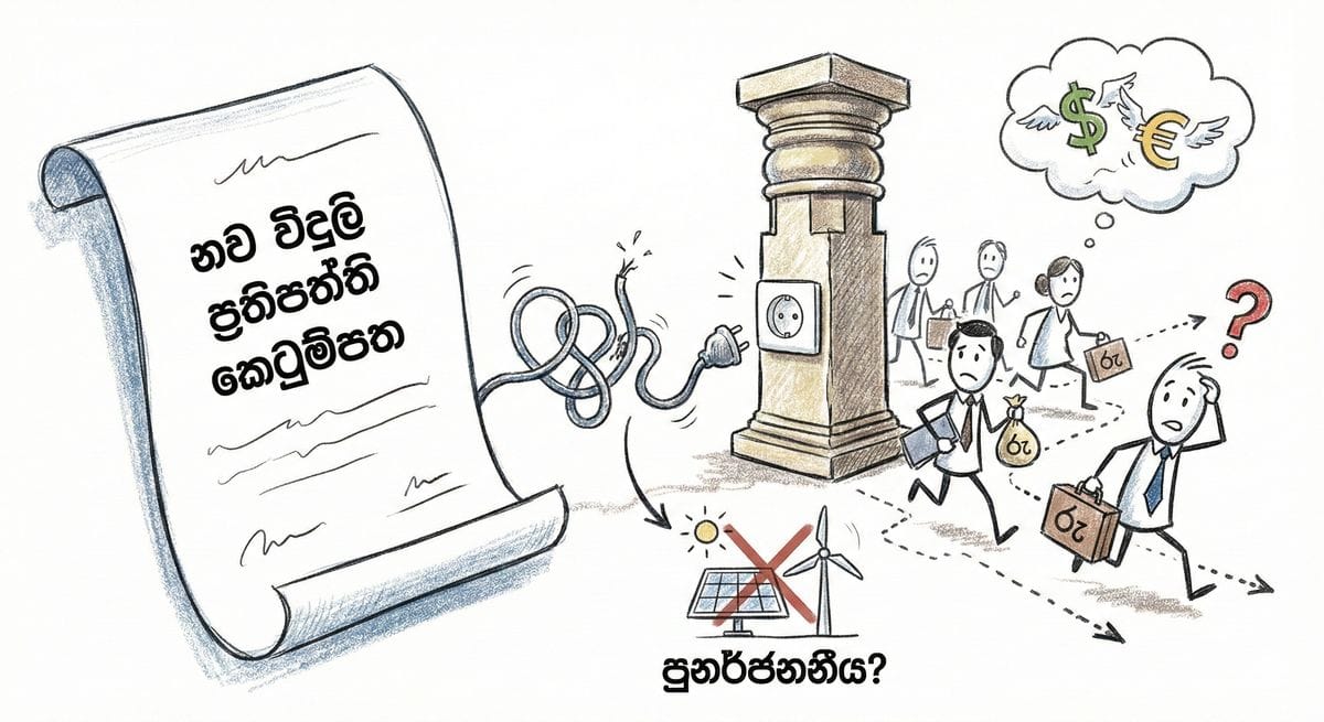 New electricity policy draft in Sri Lanka