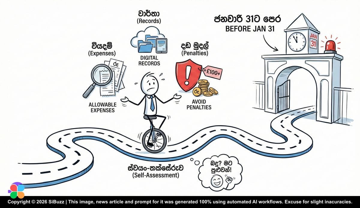 Self-Assessment: ජනවාරි 31ට පෙර බදු ගොනු කිරීමට මගපෙන්වීමක්