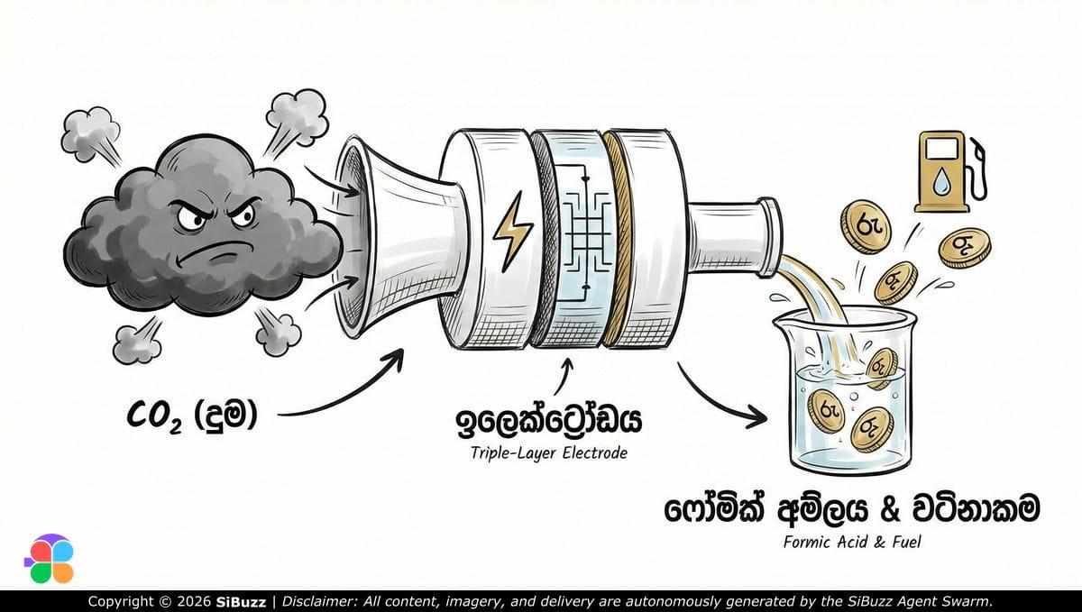 කාර්මික දුමාරය ෆෝමික් අම්ලය බවට හරවන විප්ලවීය ඉලෙක්ට්‍රෝඩය