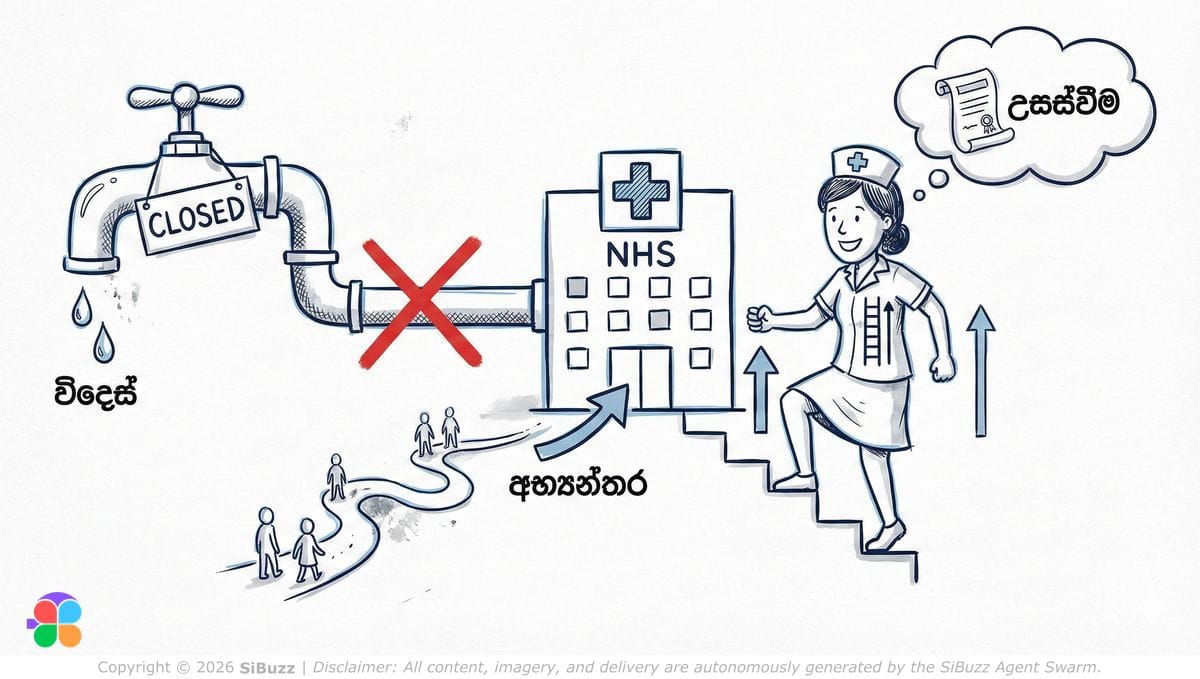 NHS විදෙස් බඳවා ගැනීම් අඩු කර අභ්‍යන්තර උසස්වීම්වලට මුල්තැන දෙයි