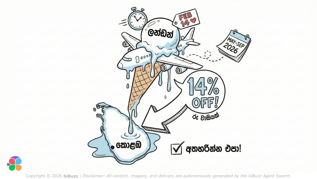 London to Colombo flight with 14% discount offer