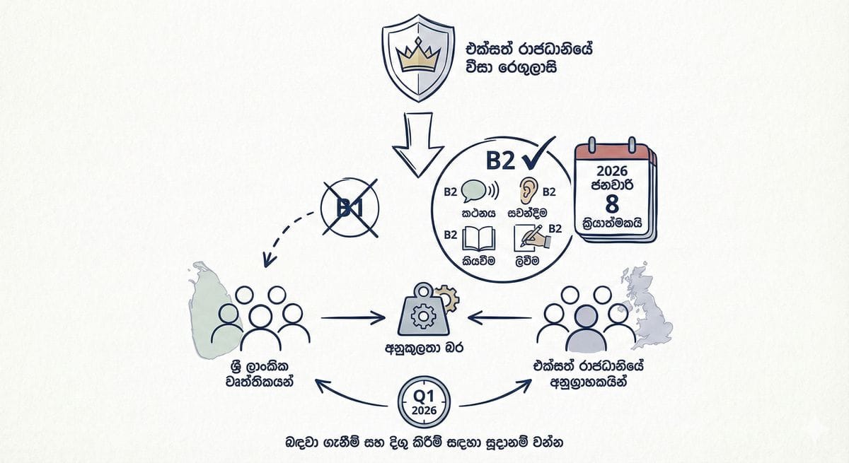 බ්‍රිතාන්‍යයේ නව වීසා සහ දේශසීමා ආරක්ෂක පනත පිළිබඳ නිරූපණය