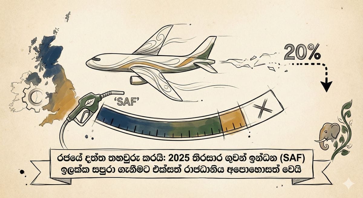 UK 2025 තිරසාර ගුවන් ඉන්ධන (SAF) ඉලක්ක සහ ගුවන් සේවා කර්මාන්තය
