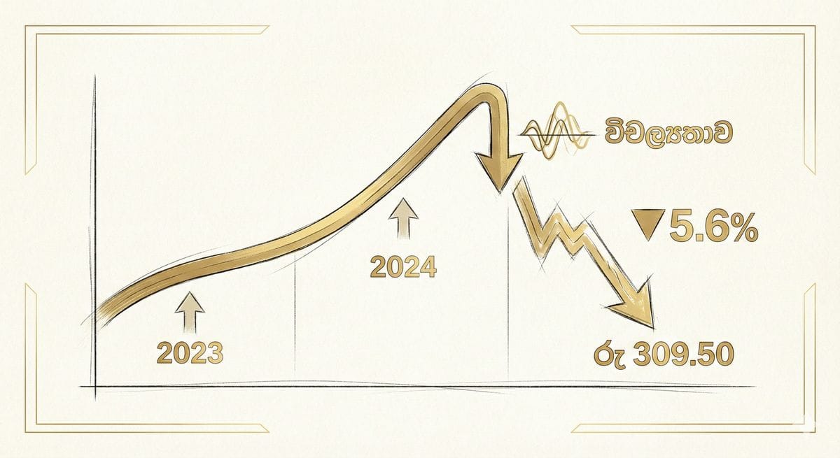 2025 ශ්‍රී ලංකා රුපියල අවප්‍රමාණ වීම සහ ඩොලරයේ අගය දැක්වෙන ප්‍රස්ථාරය