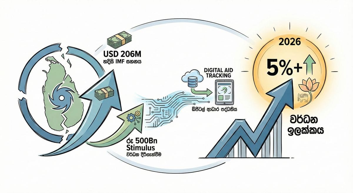 ශ්‍රී ලංකාවට ඩොලර් මිලියන 206ක හදිසි IMF සහනයක් සහ 2026 සඳහා 5%ක වර්ධන ඉලක්කයක්