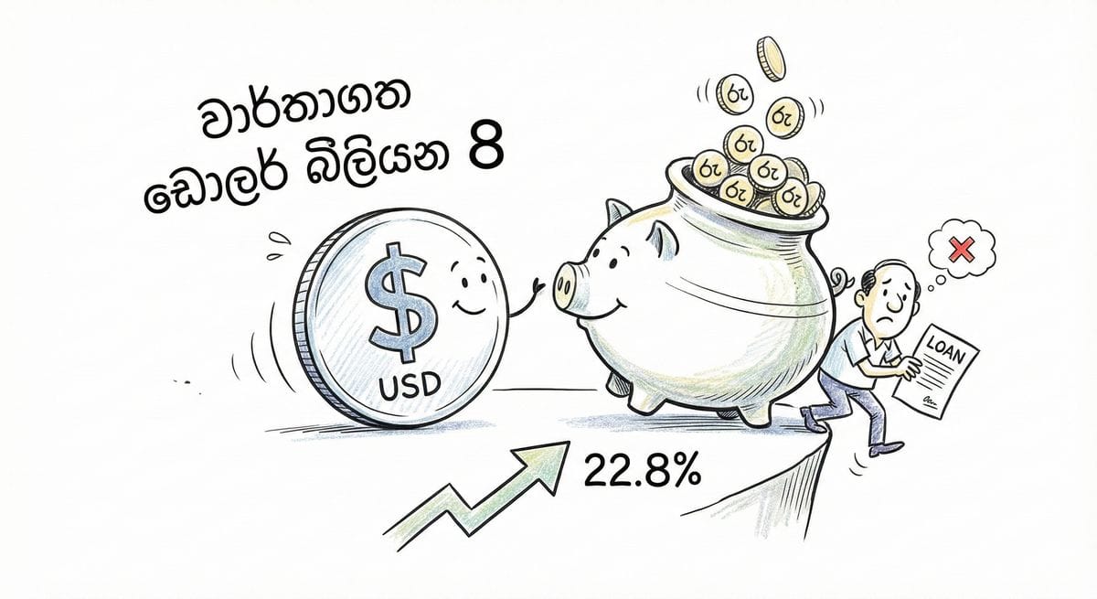 Dollar 8B impact on Sri Lankan currency and UK financial market