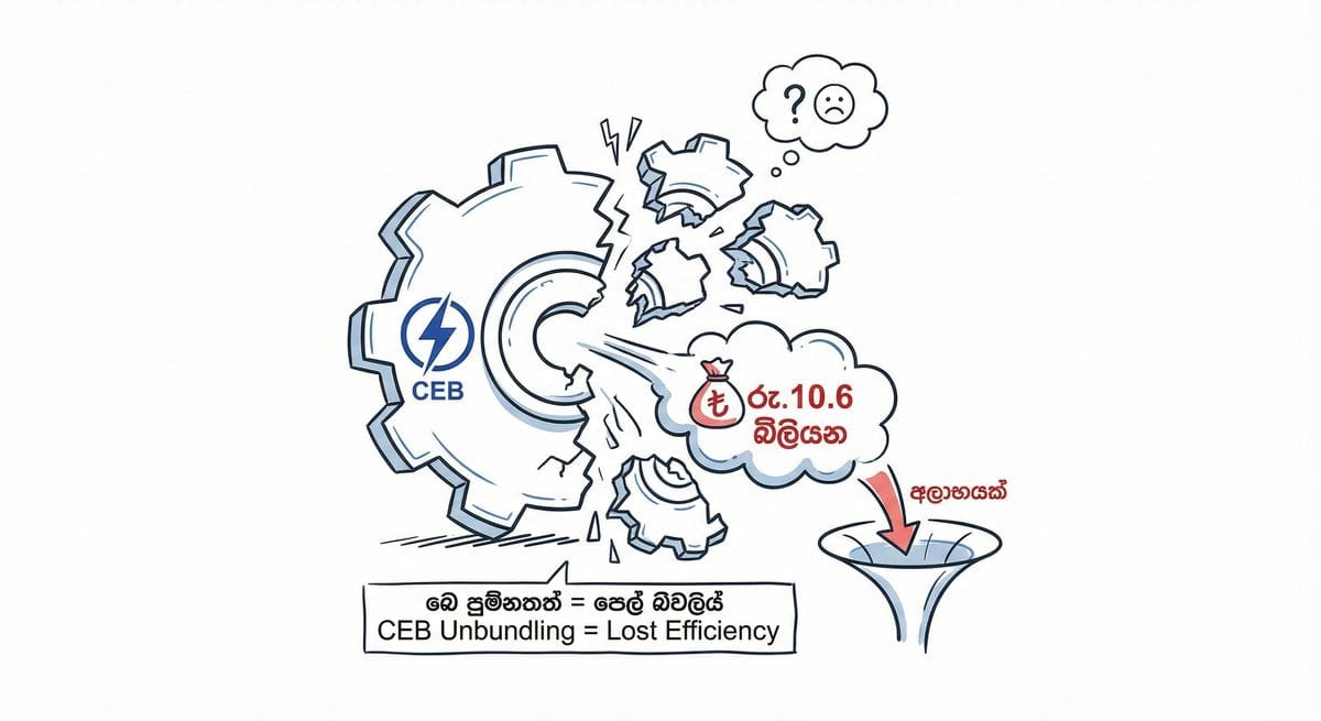 CEB reform impact showing energy cost loss in Sri Lanka