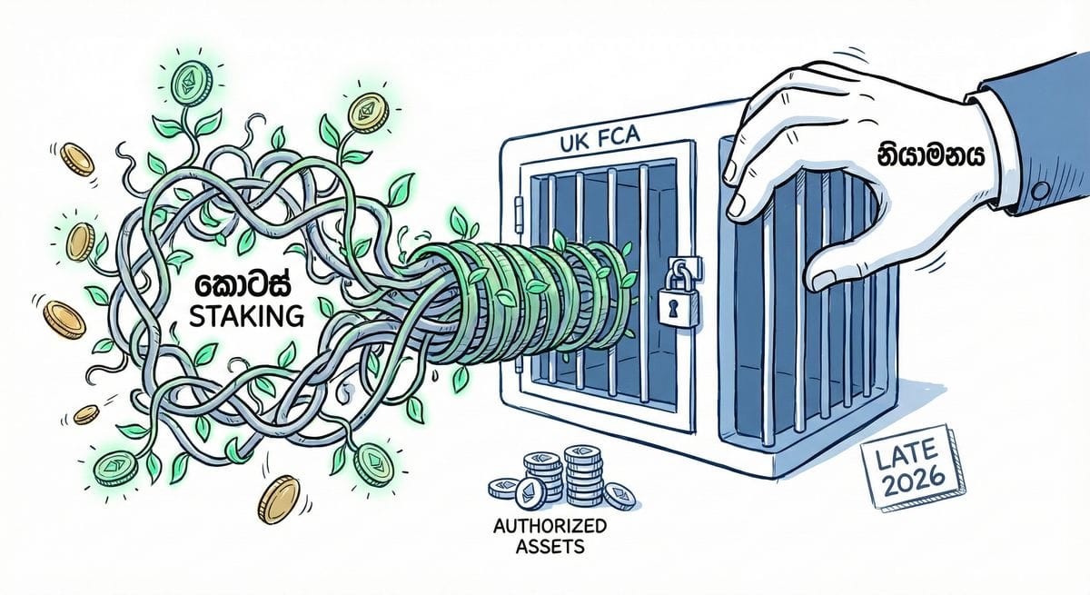 UK crypto regulation policy framework with digital assets and business icons