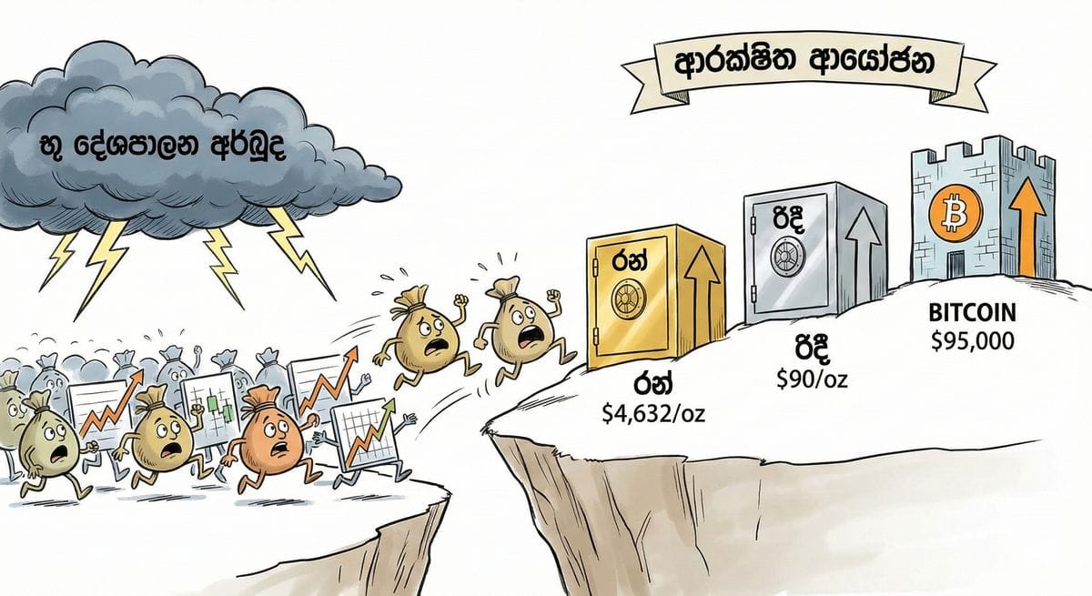 Bitcoin, gold and rendhi prices rising in global market chart