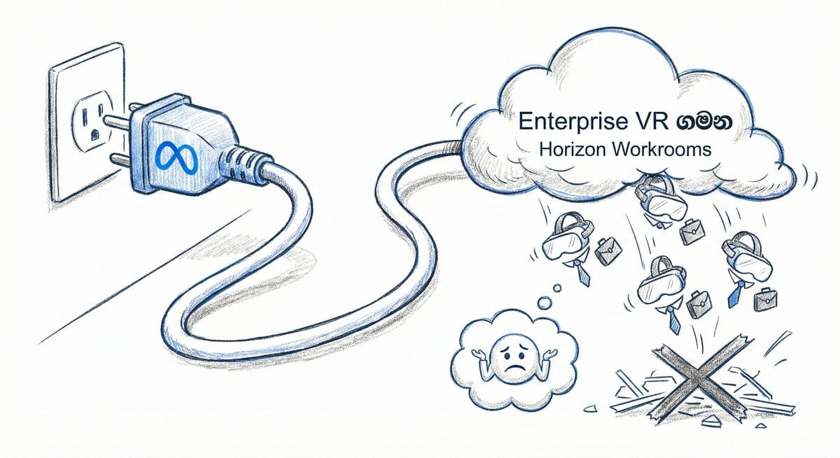 Meta Horizon Workrooms VR workspace in a virtual office environment