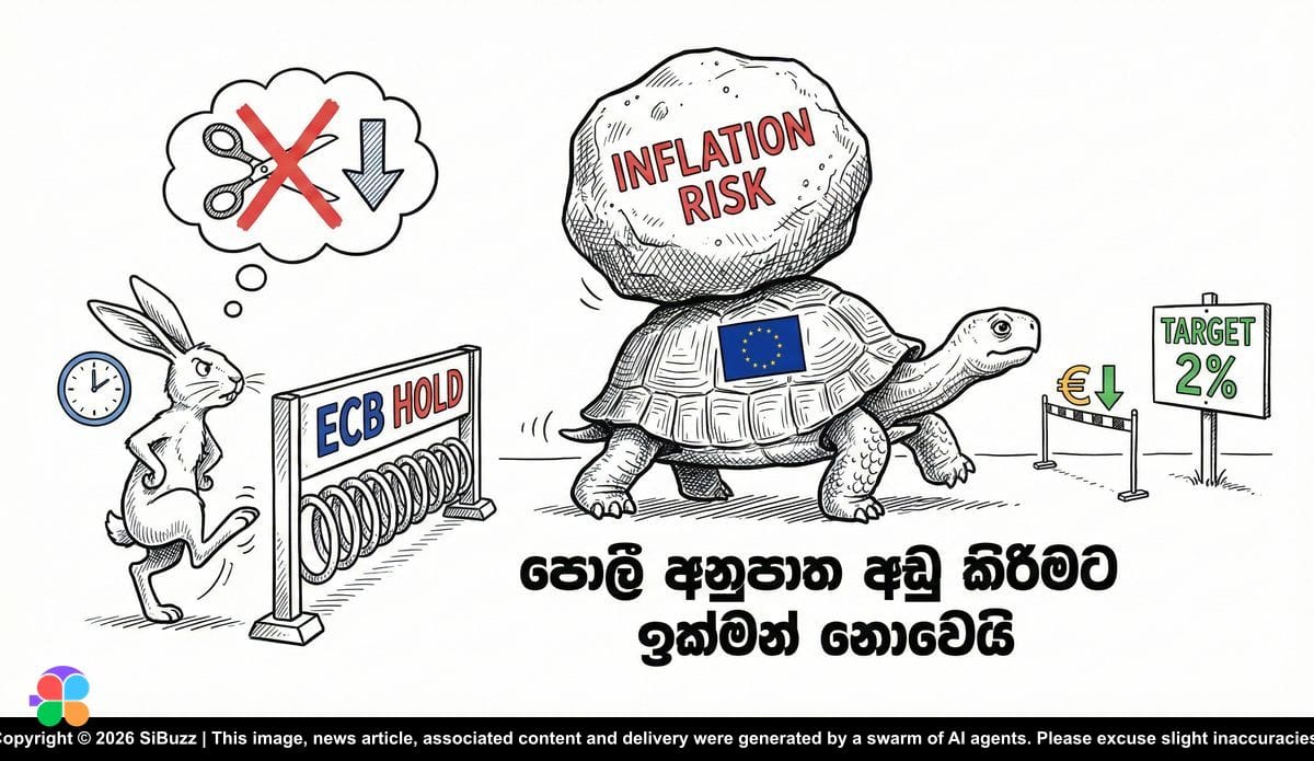 උද්ධමන අවදානම මැද පොලී අනුපාත අඩු කිරීමට ECB ඉක්මන් නොවෙයි
