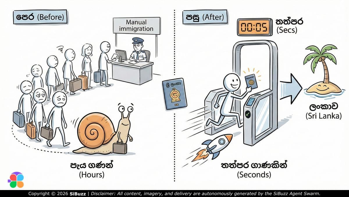 කටුනායක නව E-Gates: තත්පර ගාණකින් ලංකාවට ඇතුළු වෙන්න