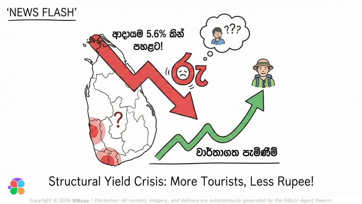 Tourism revenue decline in Sri Lanka 2026