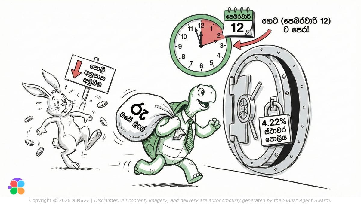 බැංකුවේ සල්ලි නිකන් තියන්න එපා! 4.22% පොලියක් ගන්න අන්තිම අවස්ථාව මෙන්න